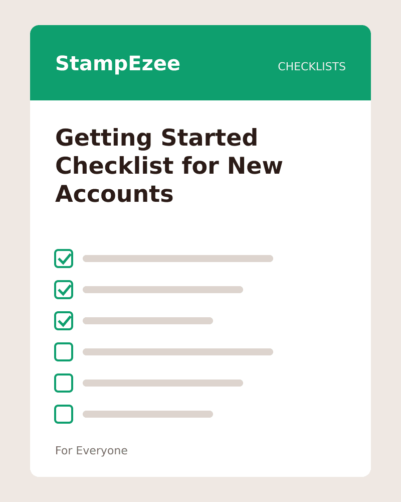 Getting Started Checklist for New Accounts