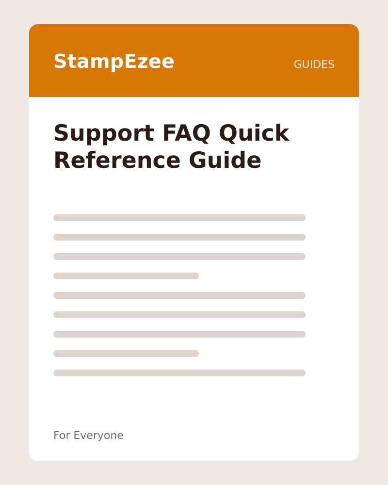 Support FAQ Quick Reference Guide